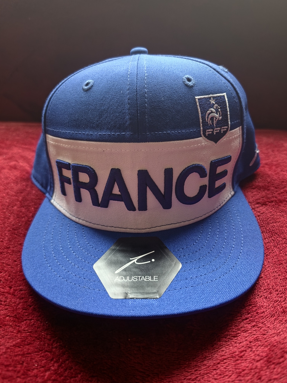 France Embroidered Blue Snapback Hat